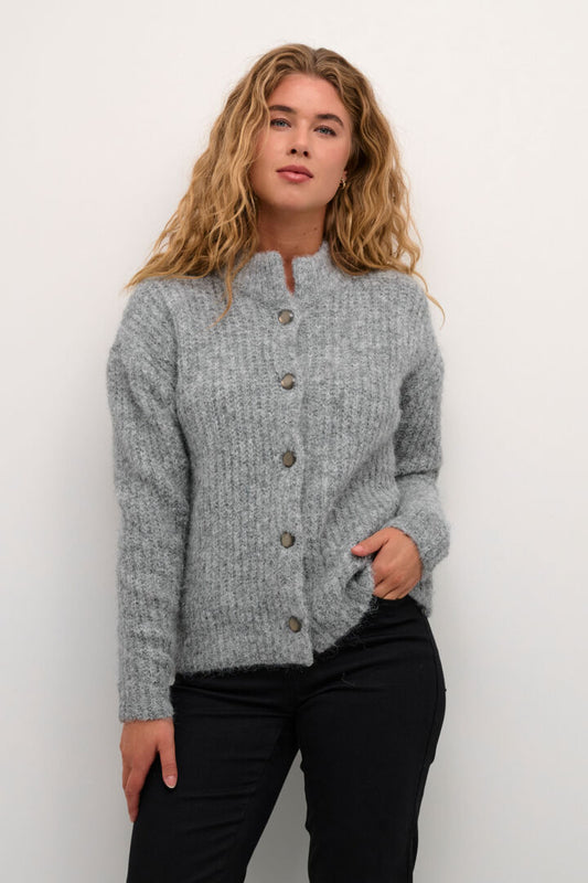 KAFFE 'Ane' Cardigan (Grey Melange)