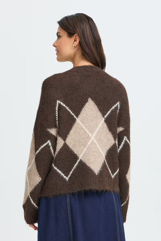 FRANSA "FRCharleen Cardigan" ( Hot Fudge Check)