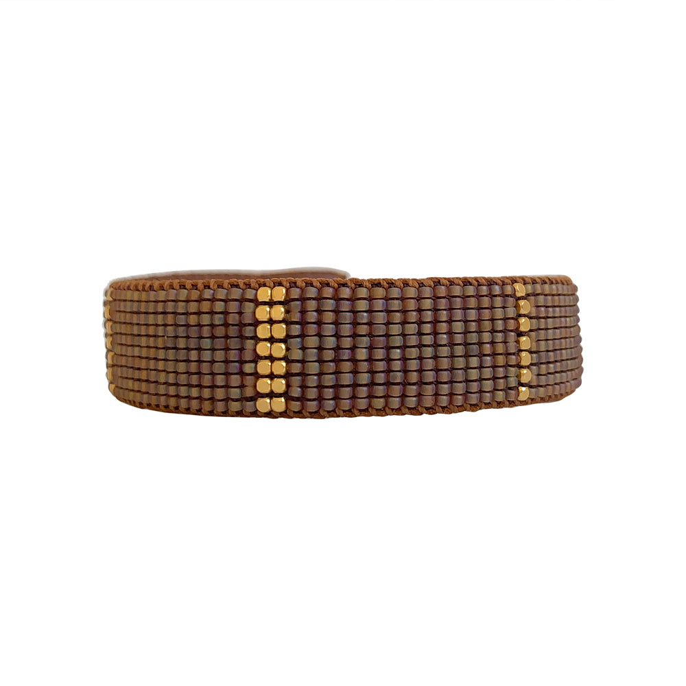 IBU 'Empire' Leather Bracelet (Black/Root/Cobalt/Baby Blue)