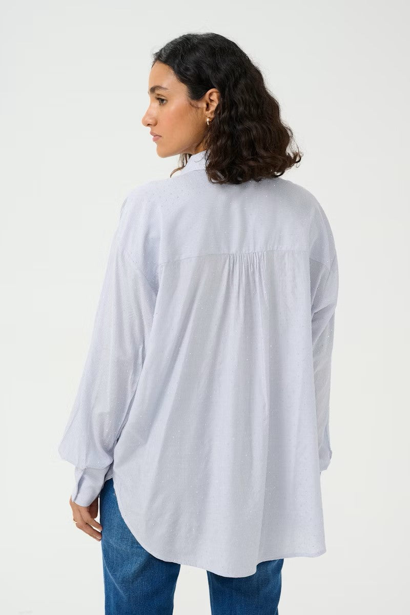 KAFFE "KAMilena Shirt" (Blue White Stripe)