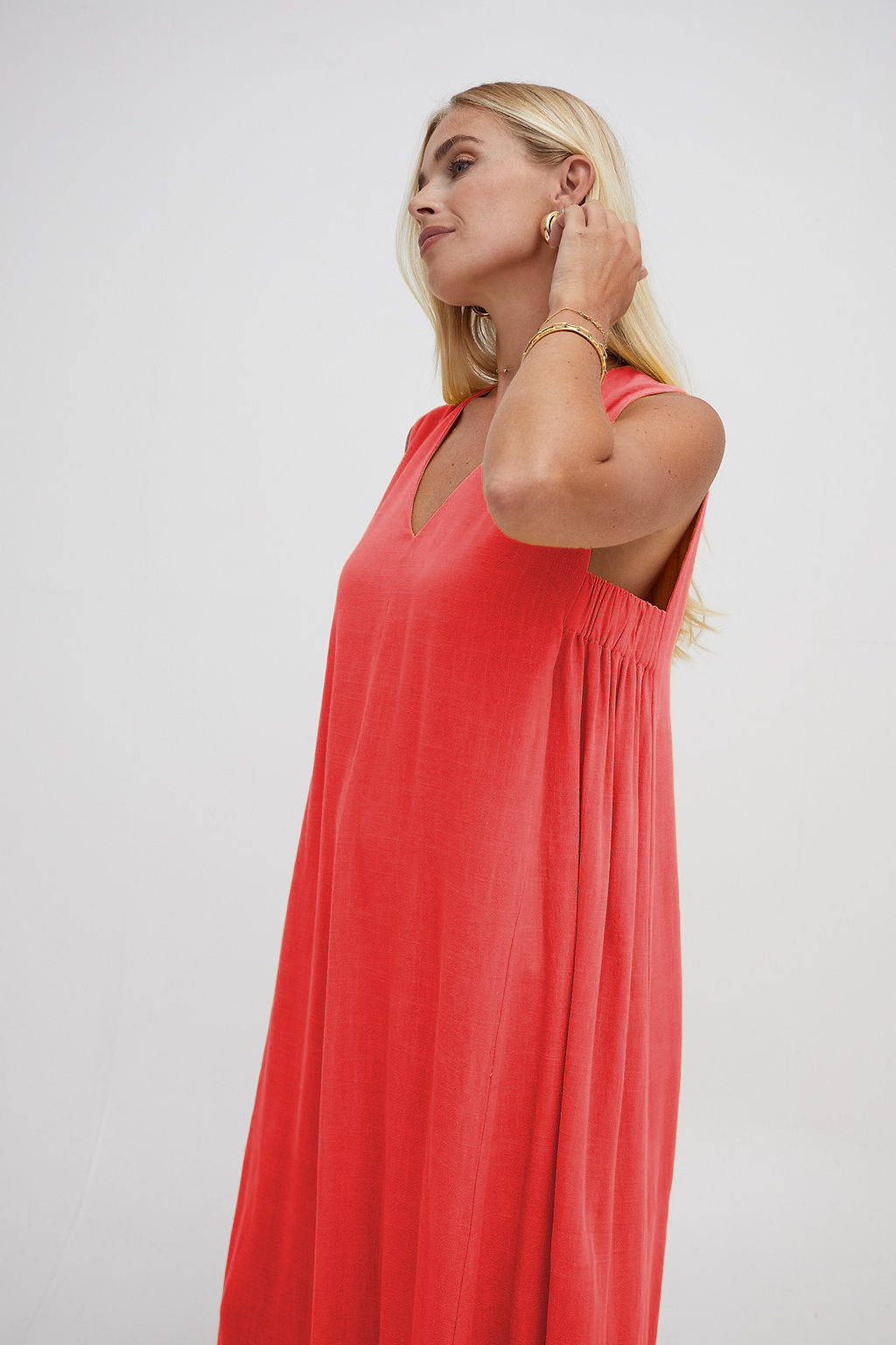 FIKA "Lottie Midaxi Dress" (Coral)