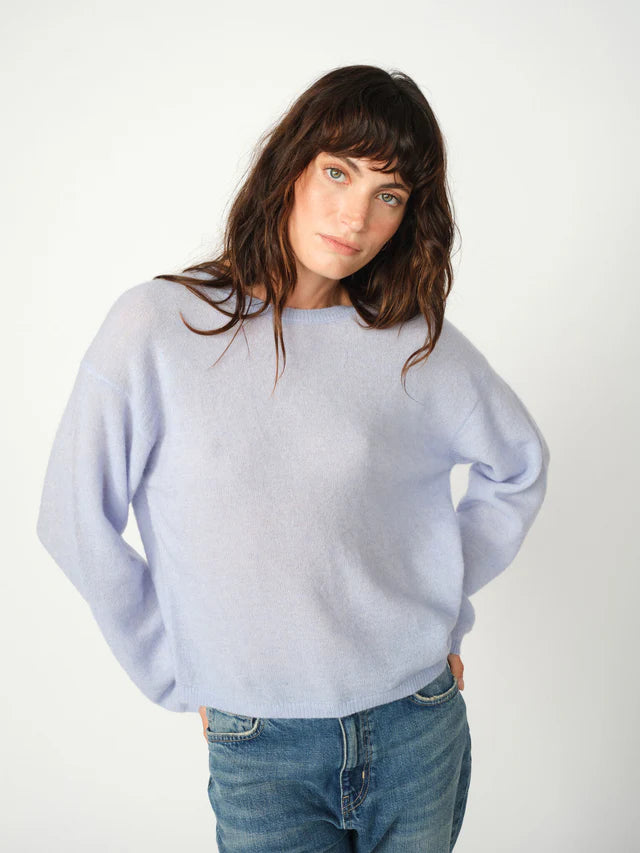 MOS MOSH "MMMape O-Neck Knit" (Scarab/Grey Melange/Brunnera Blue)