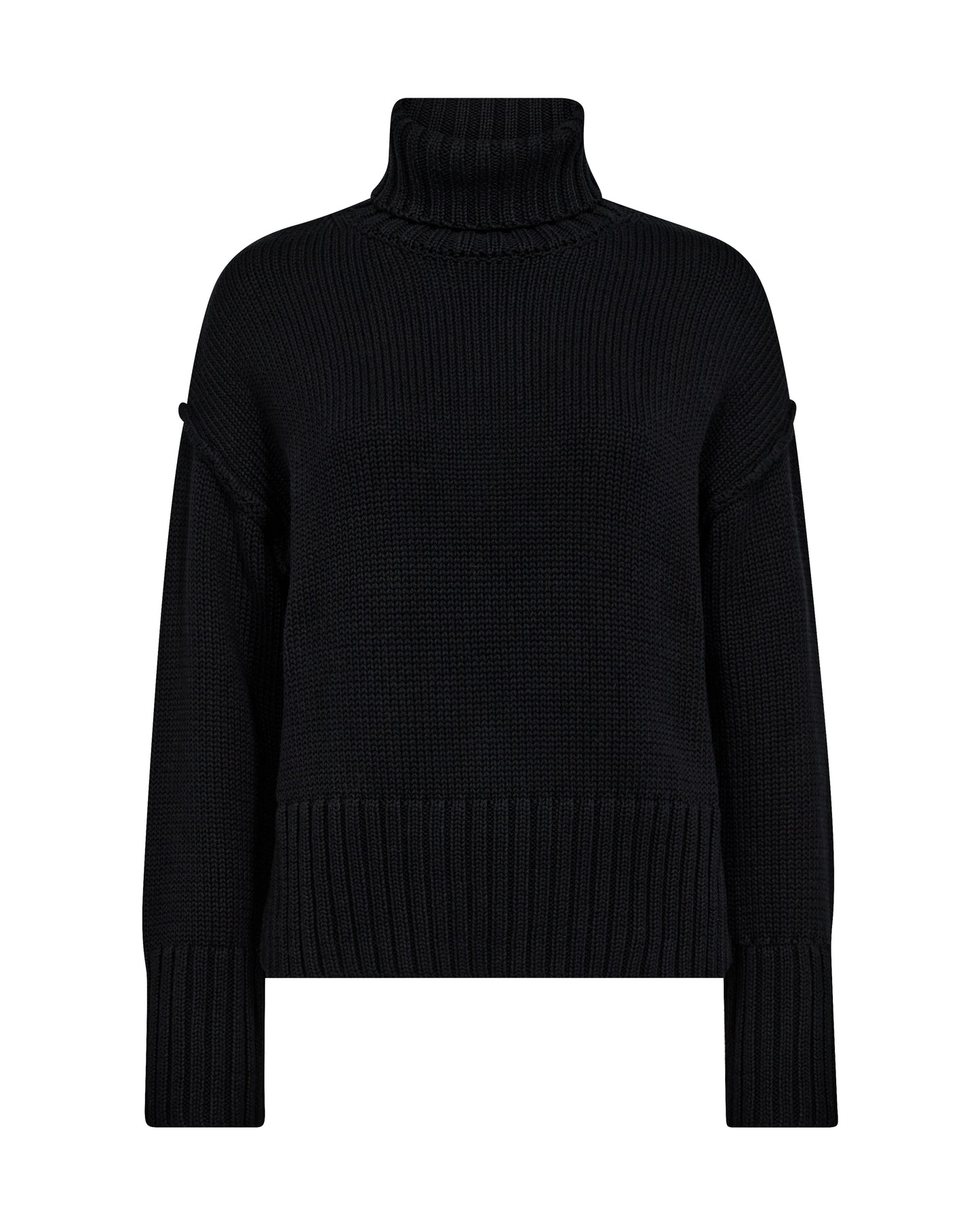 Stay cosy in this chunky roll-neck knit sweater from MOS MOSH, designed in a regular fit for effortless comfort and style. The ribbed detailing at the neckline, cuffs, and hem enhances its refined structure, while the beautifully crafted sleeves add a touch of modern texture. Perfect for layering, this timeless knit pairs effortlessly with everything from tailored pants to casual denim.