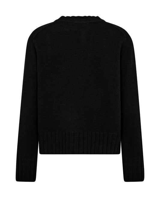 MOS MOSH "MMZari Cashmere Crewneck Knit" (Brindle/Black)