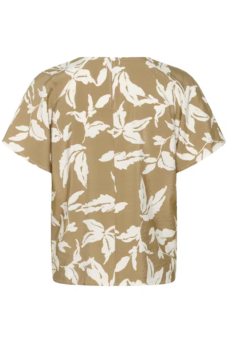 KAFFE "KAMarlo Blouse" (Oak Chalk Leaves)