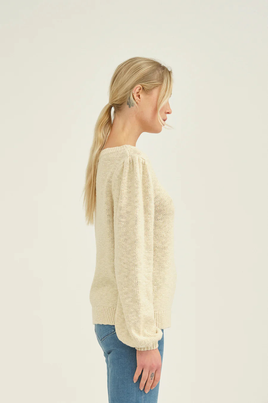 PIESZAK 'May' Boatneck Knit (Whisper White/English Rose)