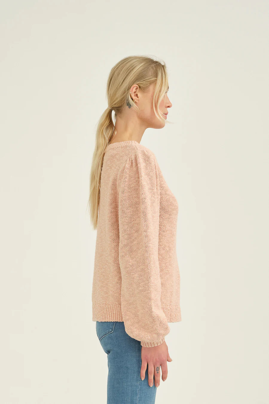 PIESZAK 'May' Boatneck Knit (Whisper White/English Rose)