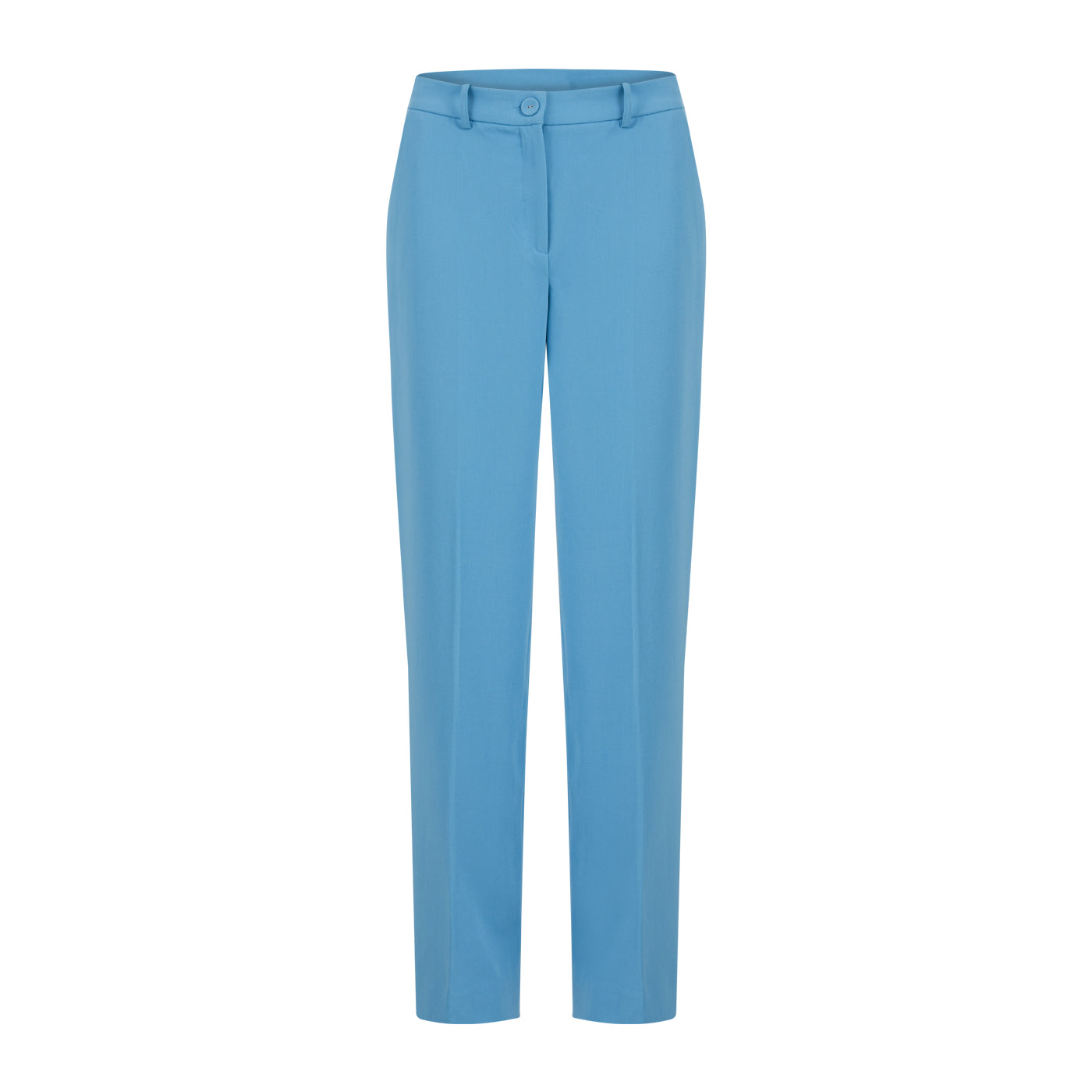The Petra trouser from Coster Copenhagen is a proper dress trouser. It's classic shape and fit make it a wardrobe essential. This trouser has a full wide leg. The traditional style waistband is complete with belt loops, a zipper and single fabric covered button.