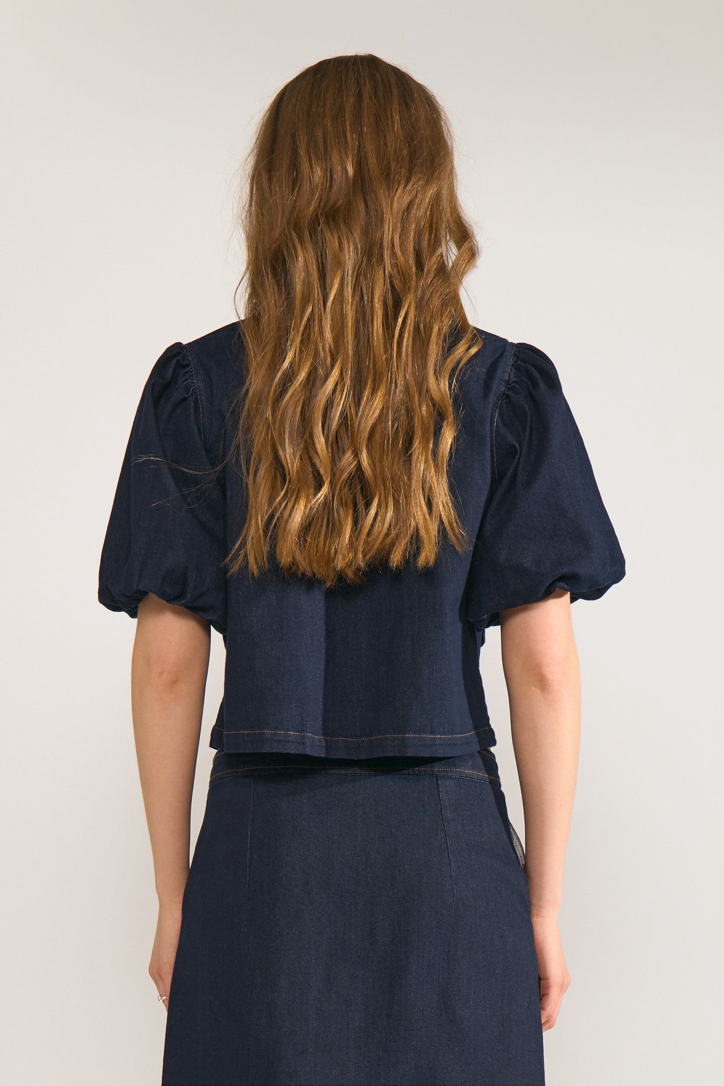 NUMPH "NUaletta SS Shirt" (Dark Blue Denim)