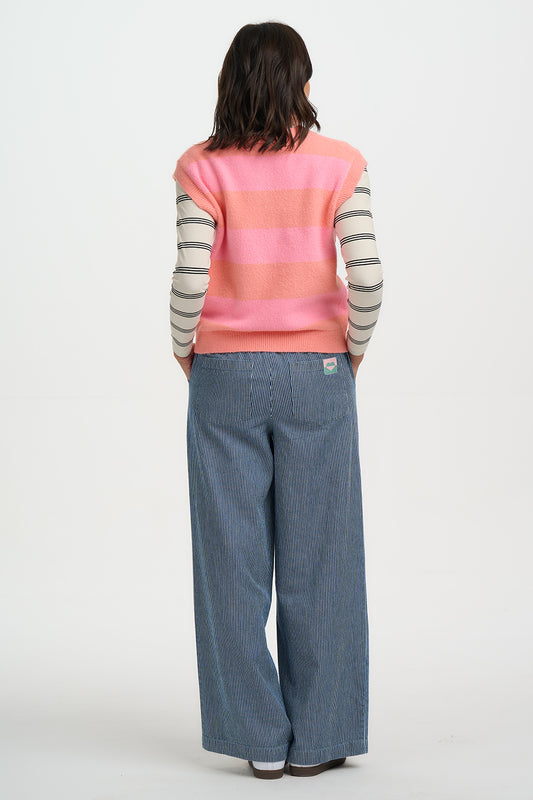 SUGARHILL "Amber Knit Vest" (Peach & Pink)