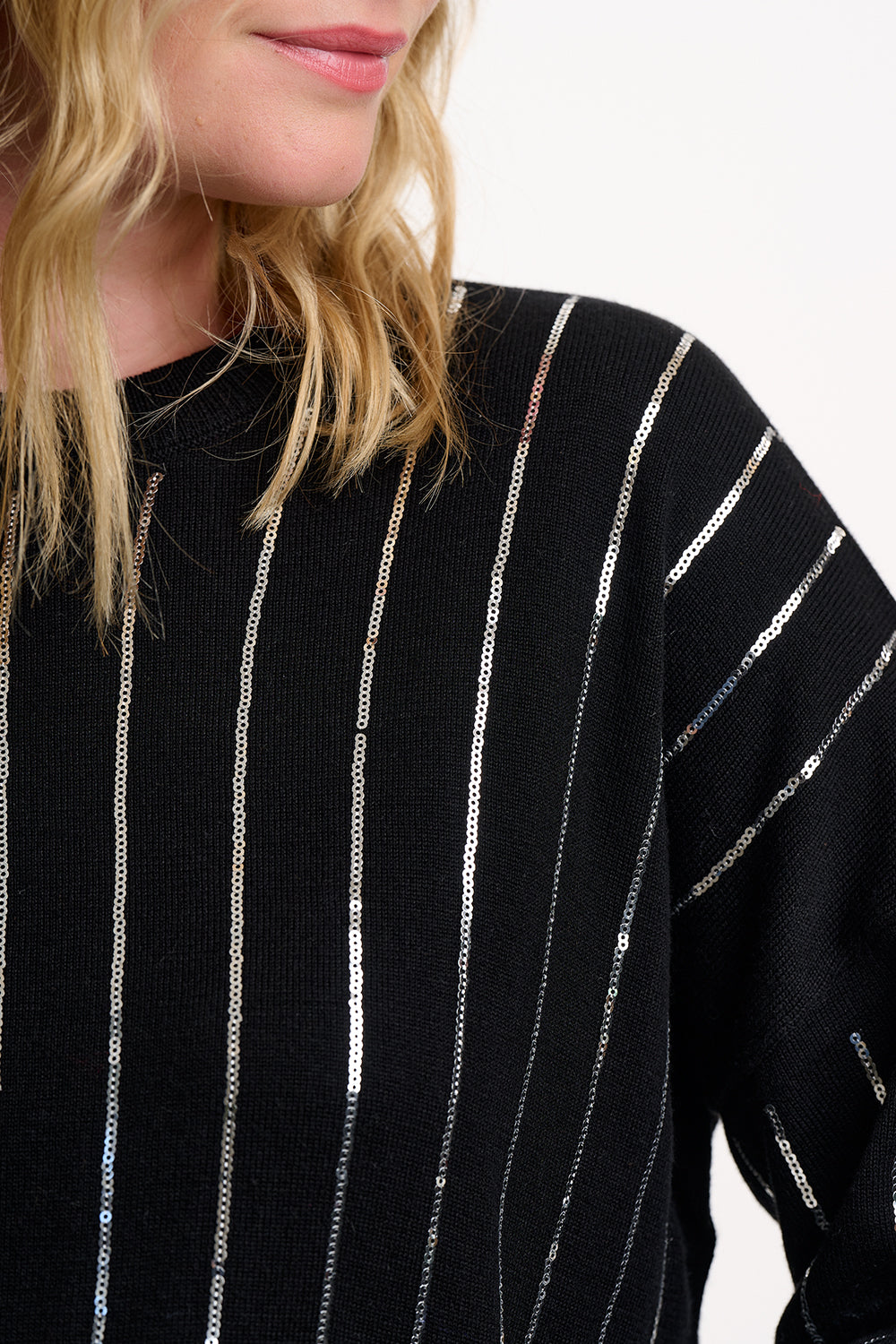 SUGARHILL "Anjali Sequin Jumper" (Black)