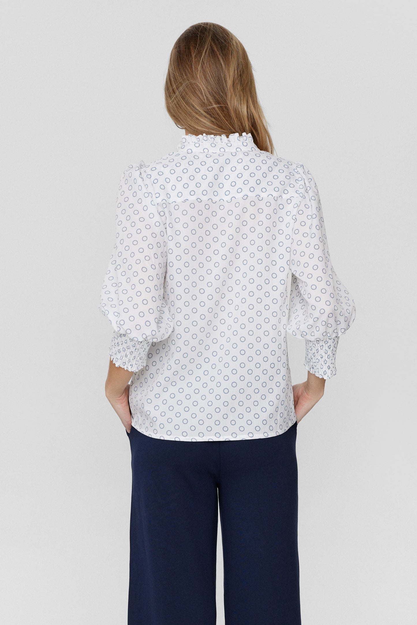 NUMPH 'NUAvas' Shirt (White/Sapphire)