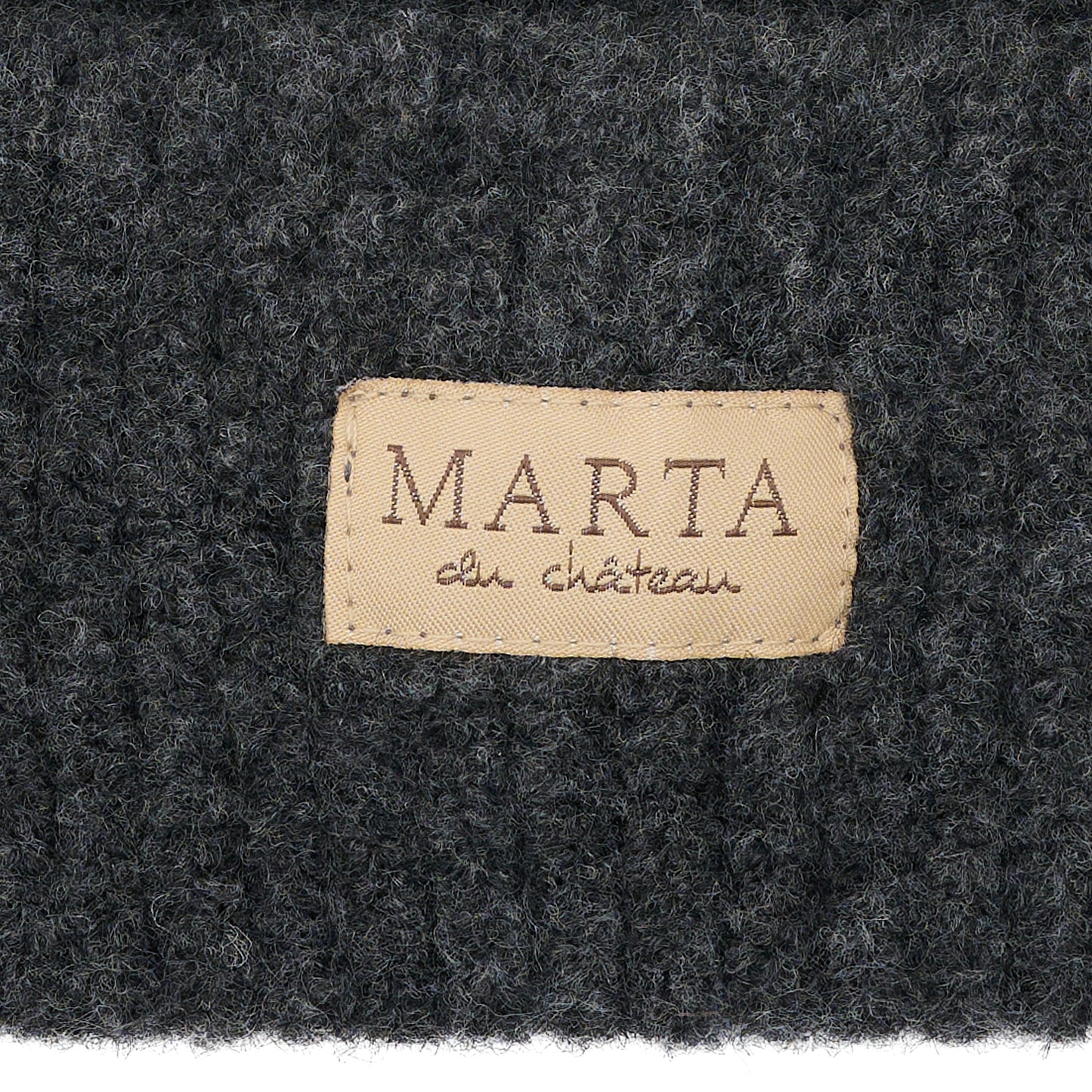 MARTA DU CHATEAU "Ribbed Beanie" (Black/Rose/ Dark Grey)