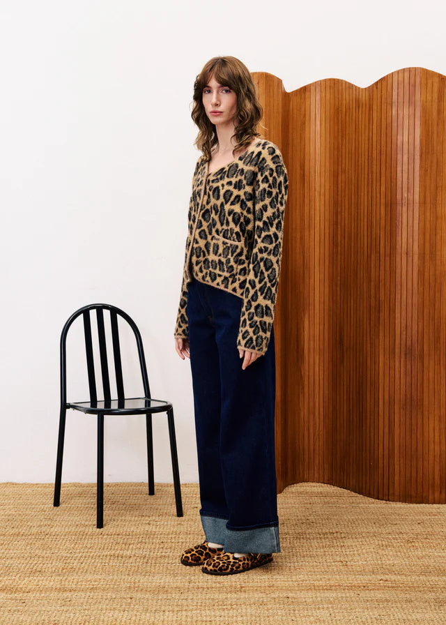 FRNCH "Begonia Cardigan" (Leopard)