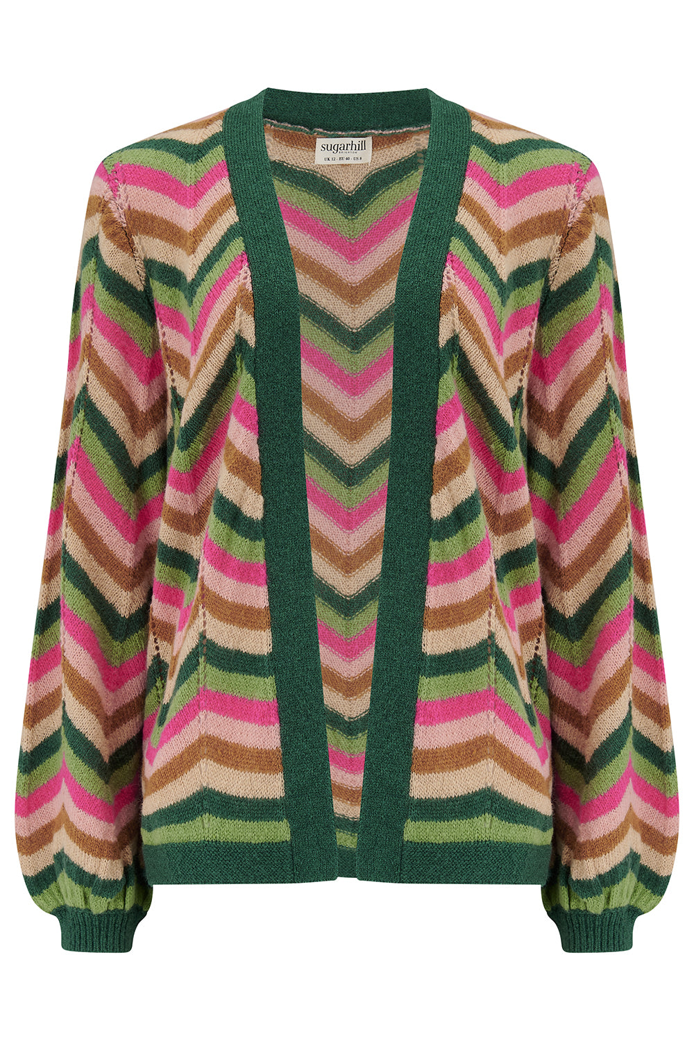 SUGARHILL "Bella Cardigan" (Multi Autumn Chevron)