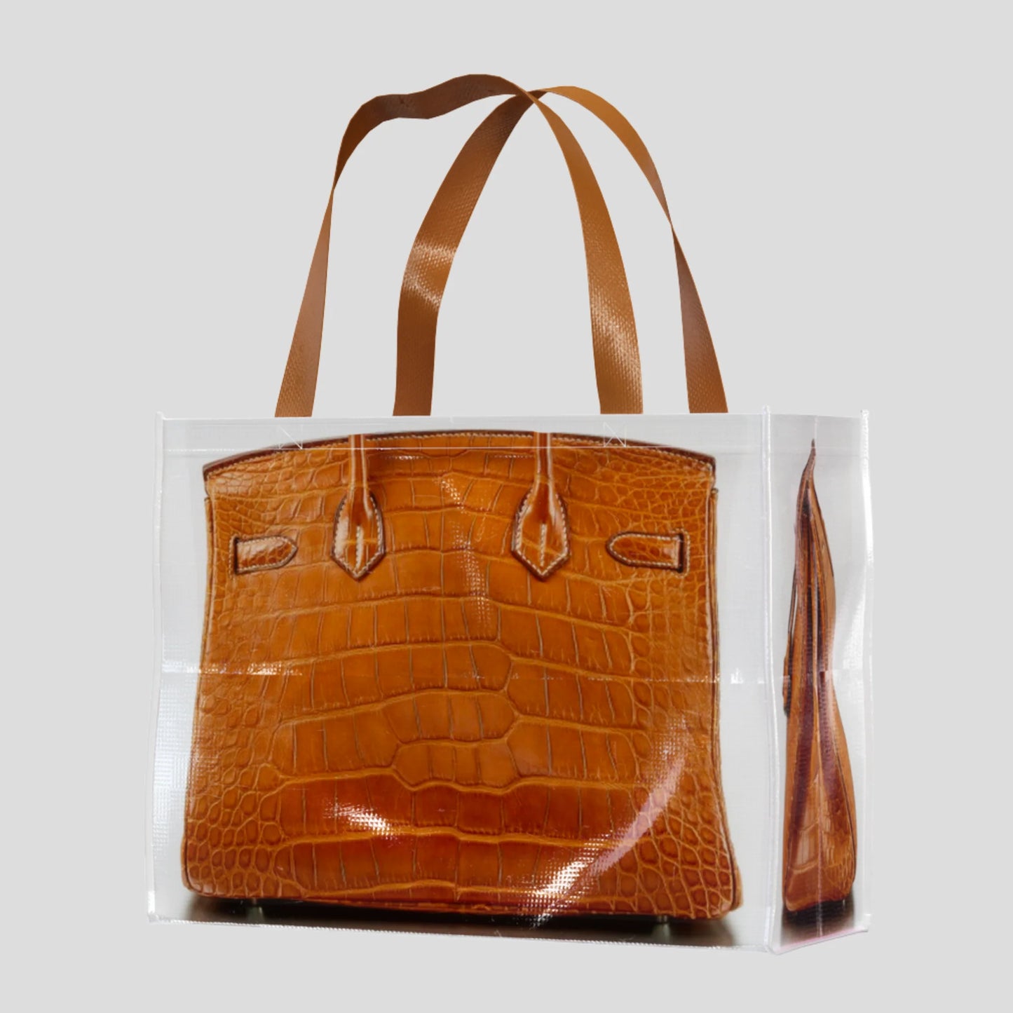 STICKYBESTIE "Birkin Tote Shopper" (Brown)