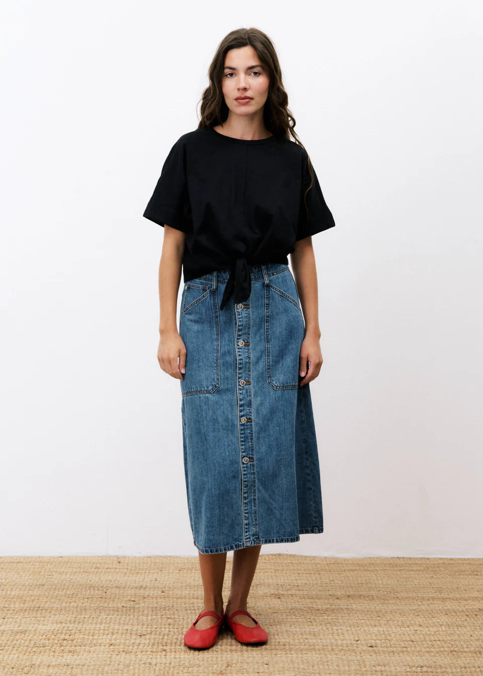 FRNCH "Carina T Shirt" ( Rose/Black)