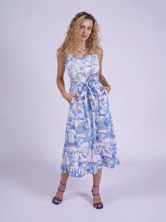 Byron Dress (Blue Paradise)