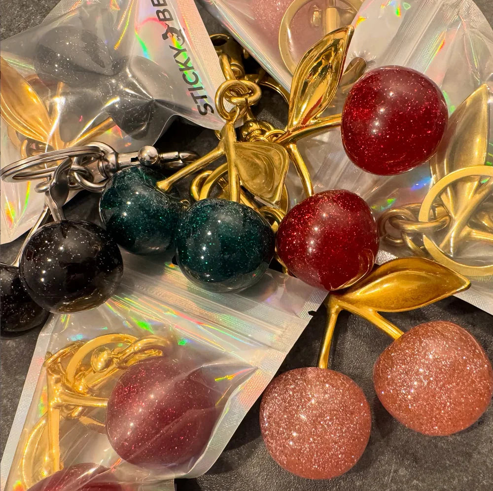 STICKYBESTIE "Cherry Bag Charm" ( Red/ Pink)