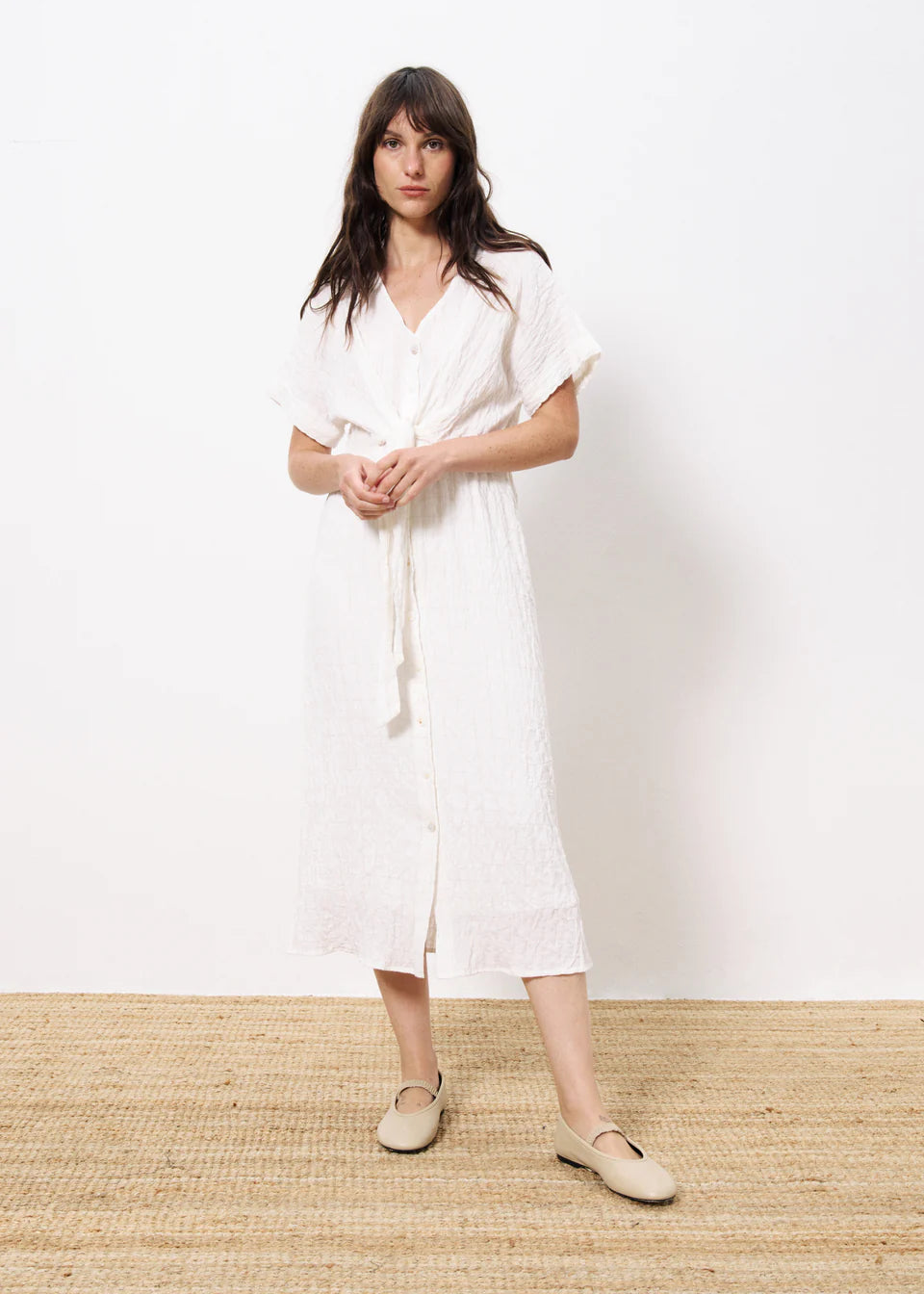 FRNCH "Chryslaine Dress" (Creme)