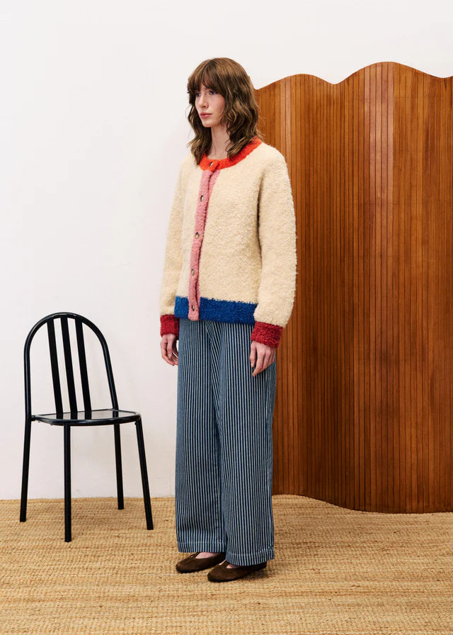 FRNCH "Cyclamen Cardigan " (Creme)