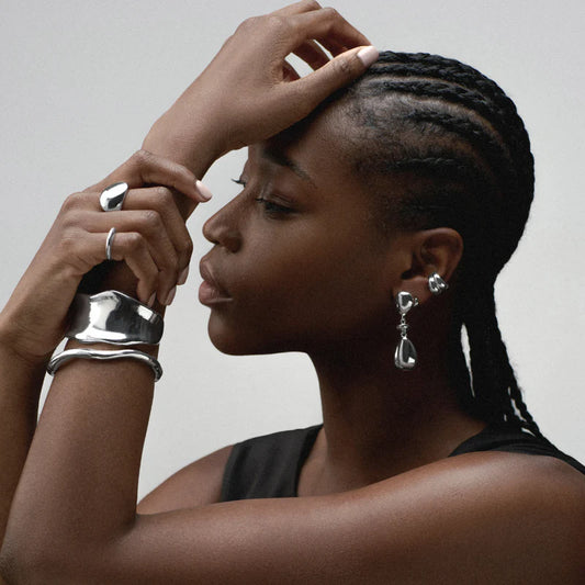 ORELIA "Polished Statement Mix Drop" (Silver)