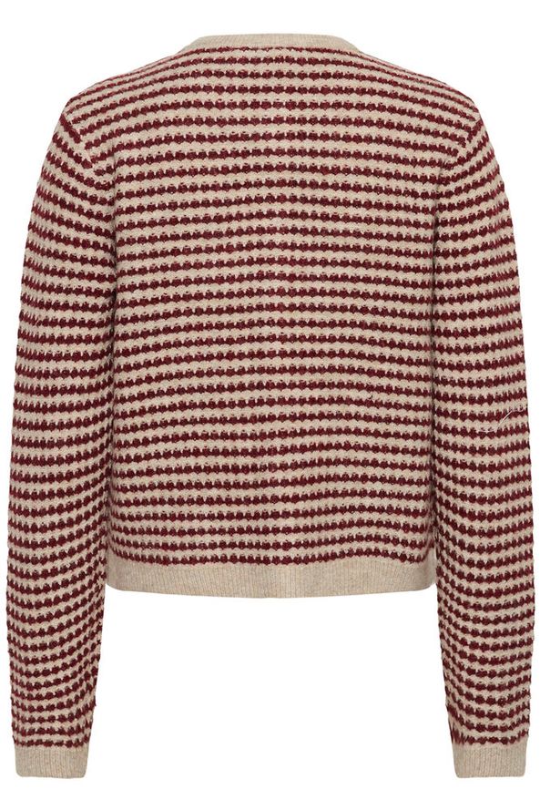 KAFFE "KAEllery Knit Cardigan" (Feather Gray Melange/Wine)