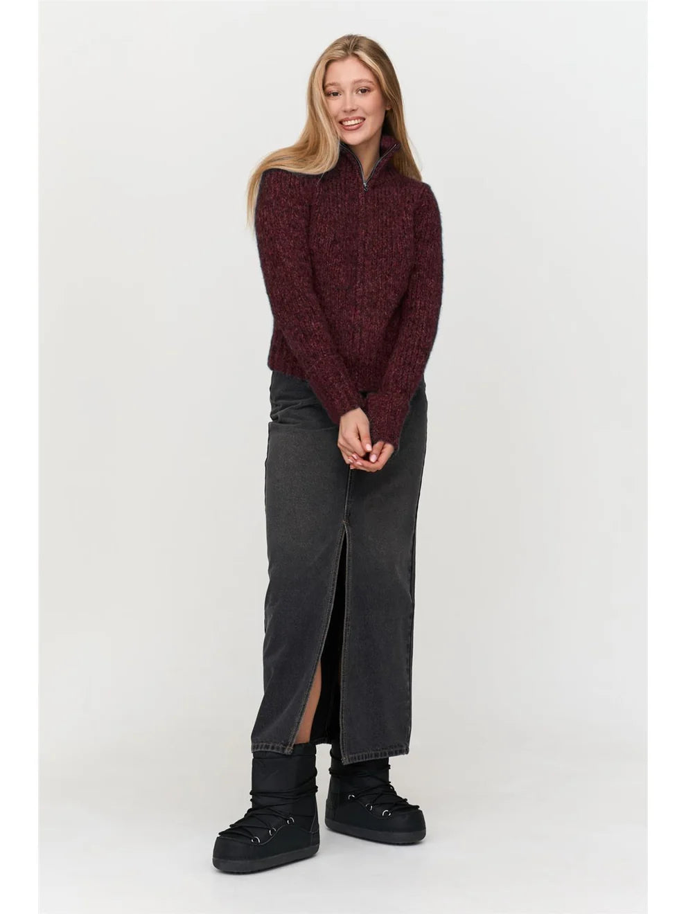 24 COLOURS "Emma Cardigan" (Bordeaux)