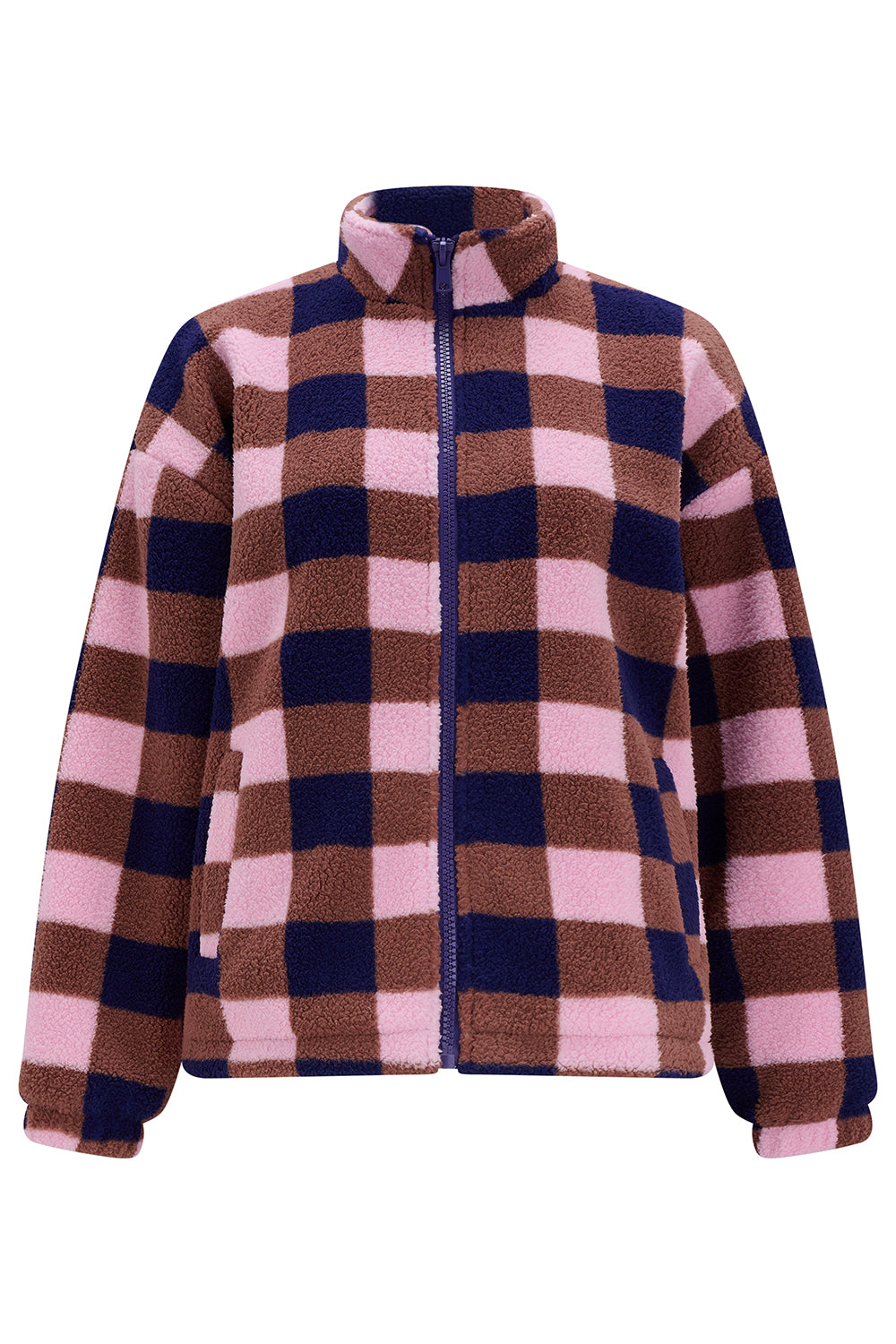 SUGARHILL"Hartley Zip Fleece" (Navy & Pink Check)