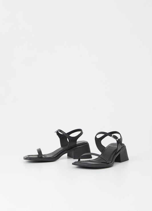 ines strappy heeled sandal by vagabond, black leather