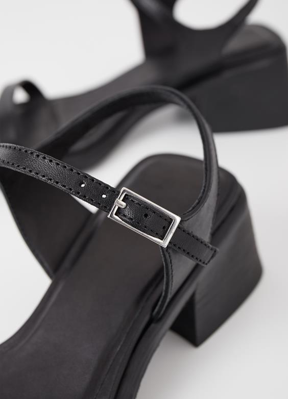 ines strappy heeled sandal by vagabond, black leather