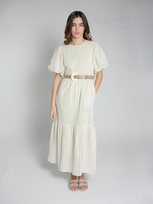 NOOKI 'Jessica' Dress (Cream/Green)