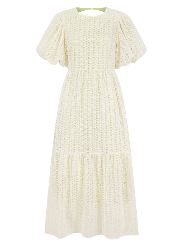 NOOKI 'Jessica' Dress (Cream/Green)