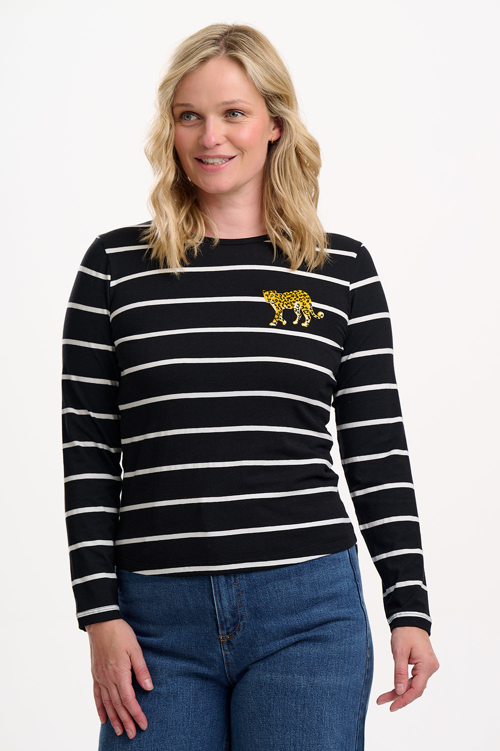 SUGARHILL "Josie Jersey Top" (Black/White)