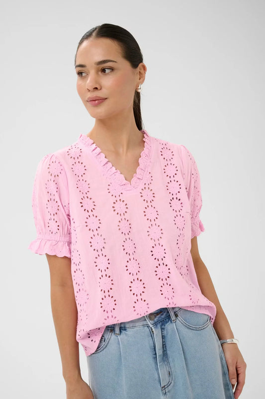 KAFFE "KADona Blouse" ( Pink Frosting)