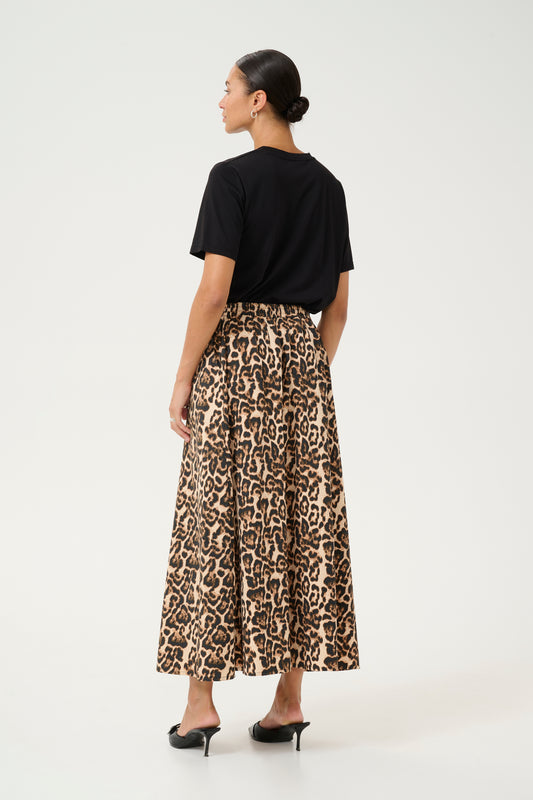 KAFFE "KALeopra Skirt" (Natural Leopard Print)