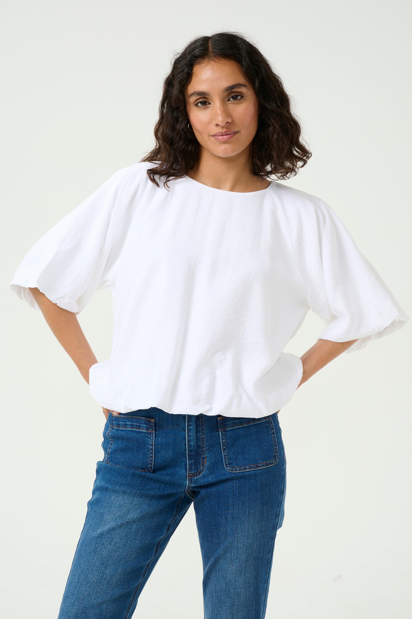 KAFFE "KAGabby Blouse" (Optical White)