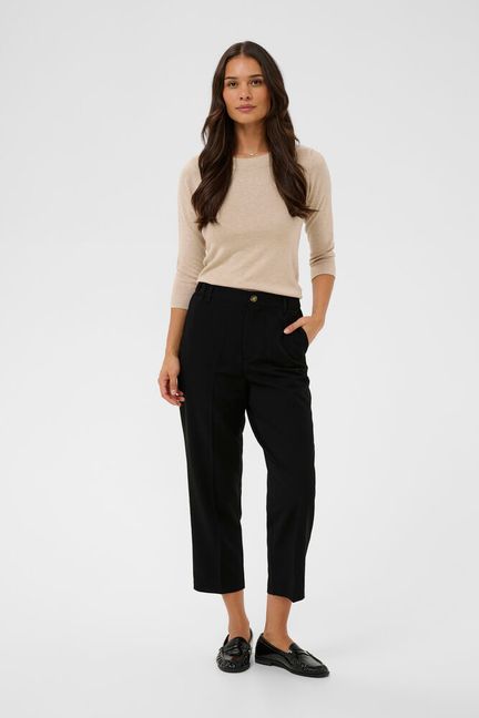 KAFFE "KAHeather Cropped Pants" (Black/Navy)