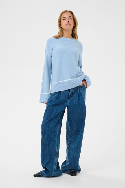KAFFE "KAJinie Knit Pullover" (Powder Blue Melange)