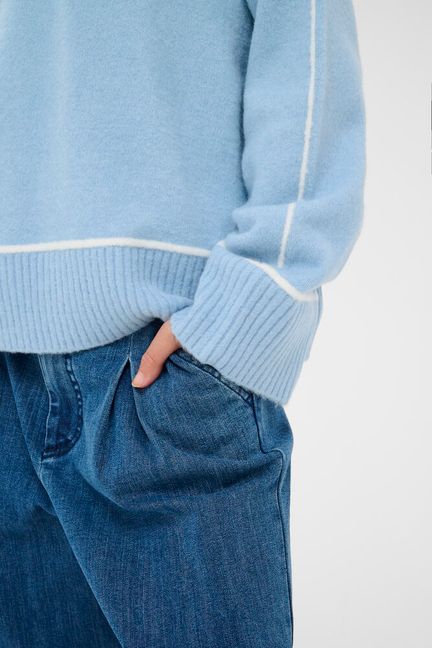 KAFFE "KAJinie Knit Pullover" (Powder Blue Melange)