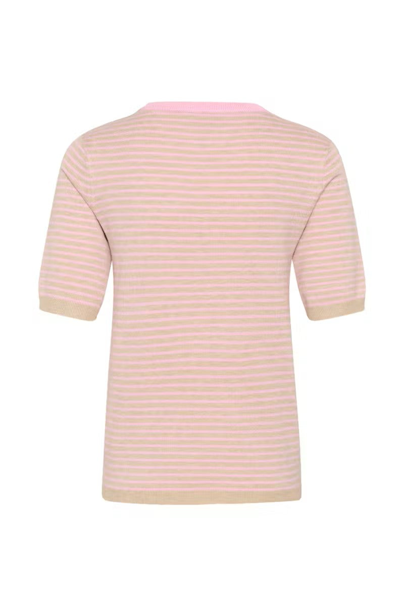 KAFFE "KALizza Narrow Striped Pullover" (Feather & Pink)
