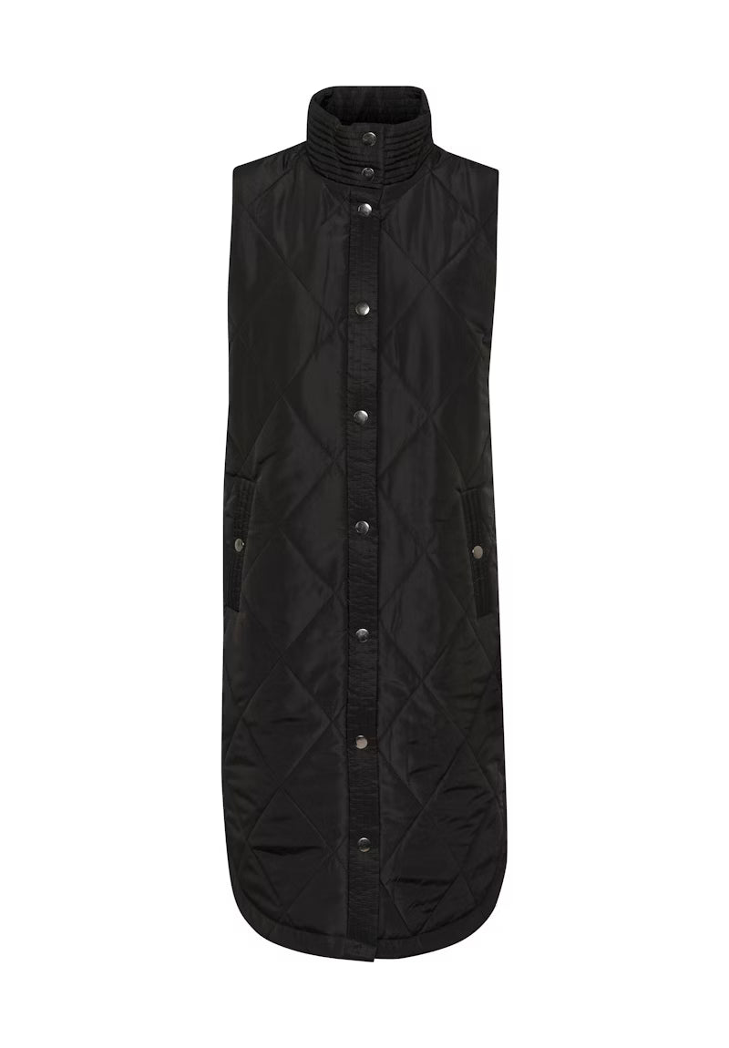 KAFFE "KAMeria Quilted Waistcoat" (Black Deep)
