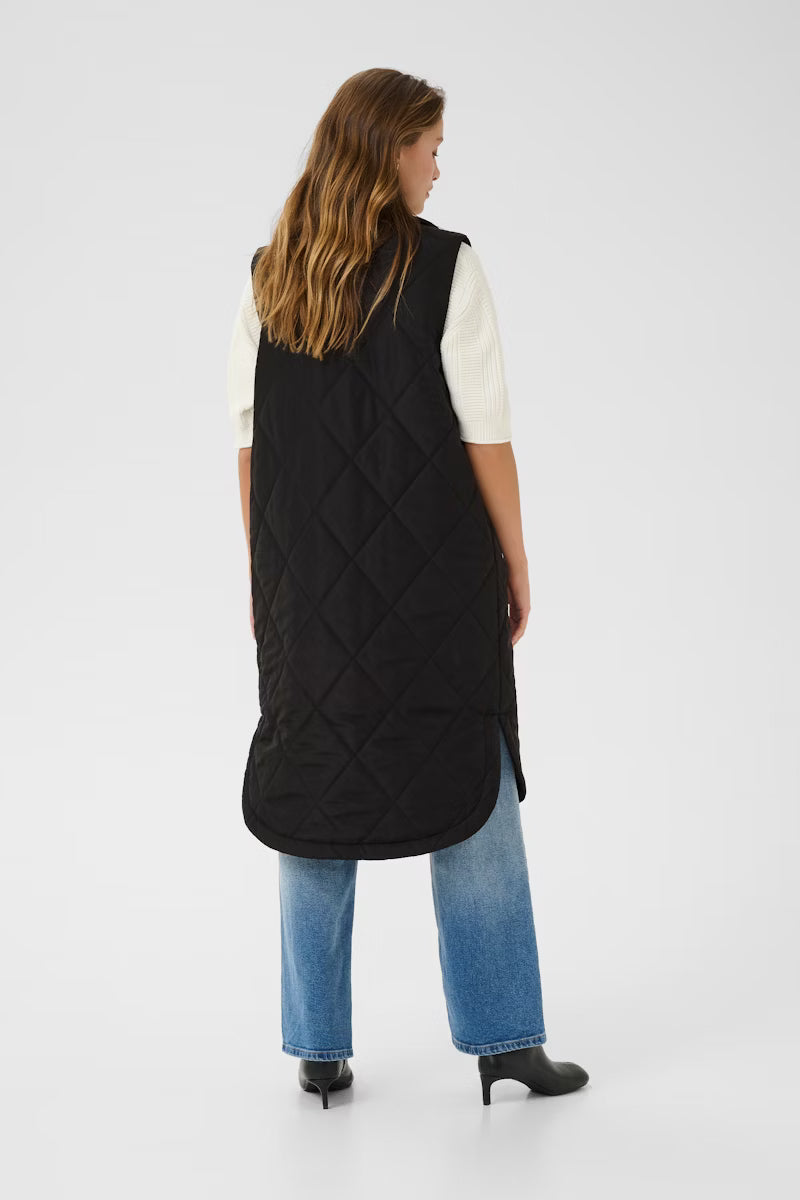 KAFFE "KAMeria Quilted Waistcoat" (Black Deep)