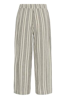 KAFFE "KAMilia Cropped Wide Pants" (Feather Gray/Moonstruck Black)