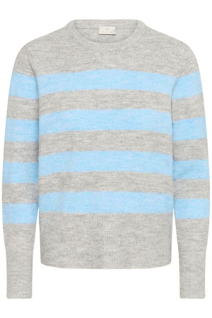 KAFFE "KANiel Striped Pullover" (Light Grey Melange)