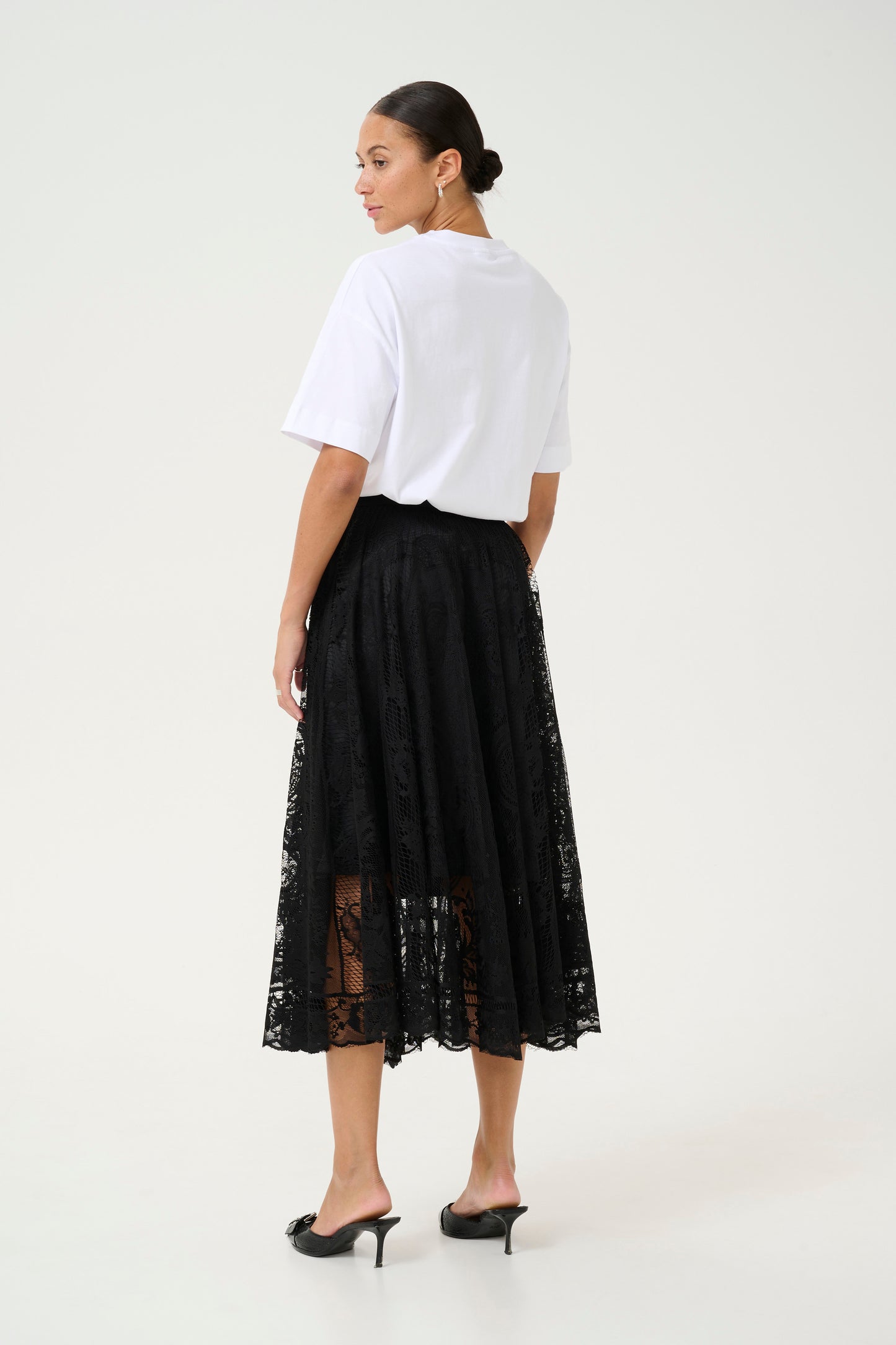 KAFFE "KAVilja Lace Skirt" (Black deep/Moonstruck)