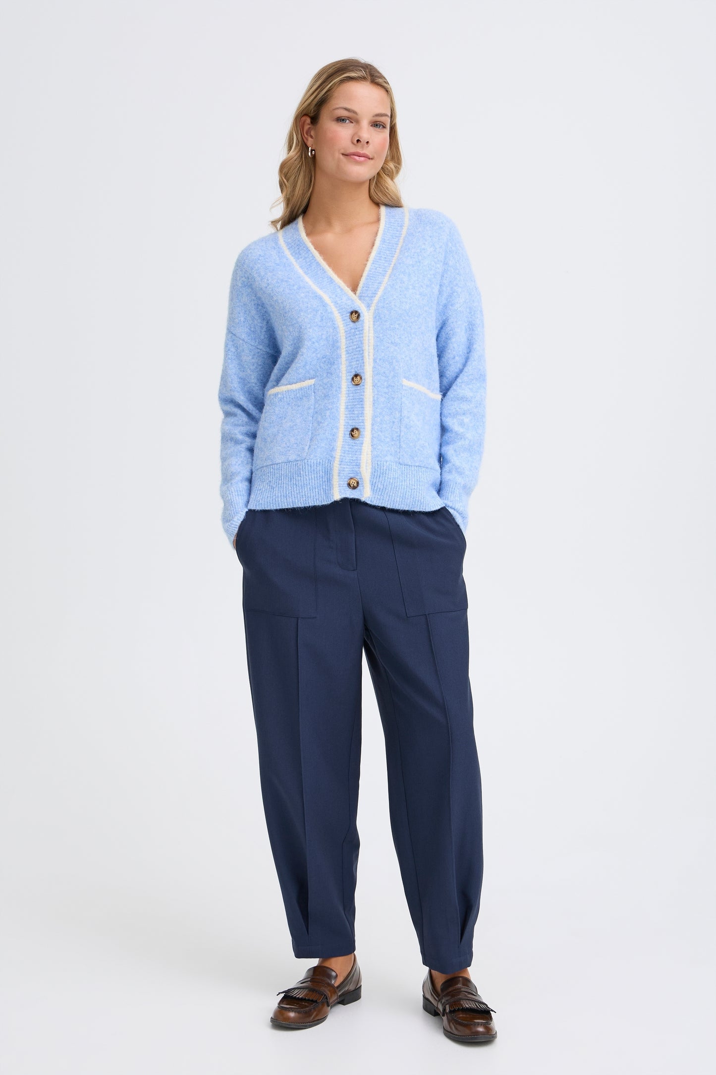 FRANSA "RKendra Cardigan 2" (Della Robbia Blue)