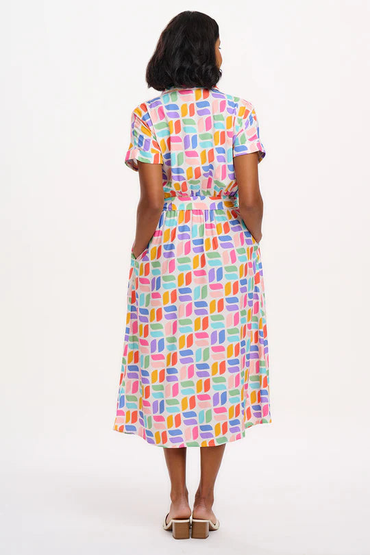 SUGARHILL "Leigh Midi Shirt Dress" (Off White)