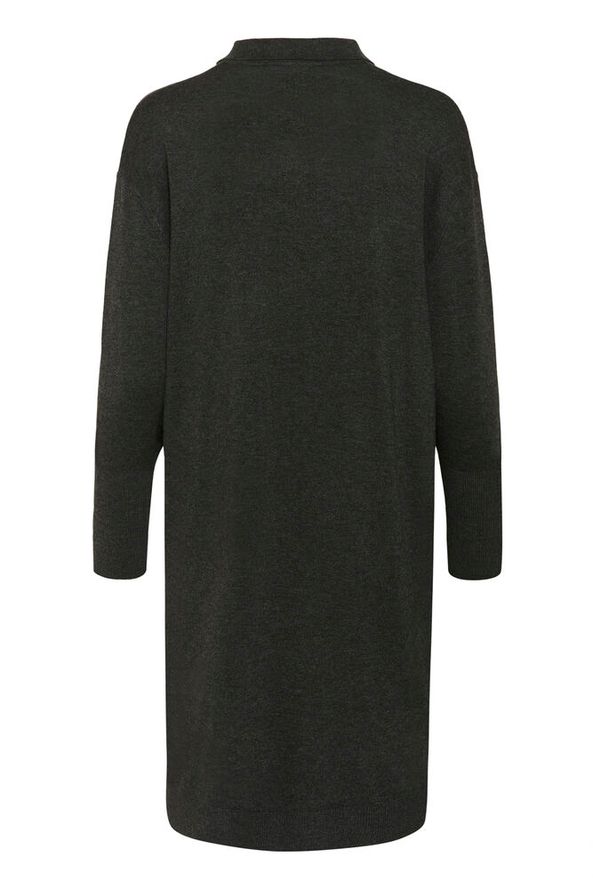 KAFFE "KALizza Polo Knit Dress" (Dark Grey Melange)