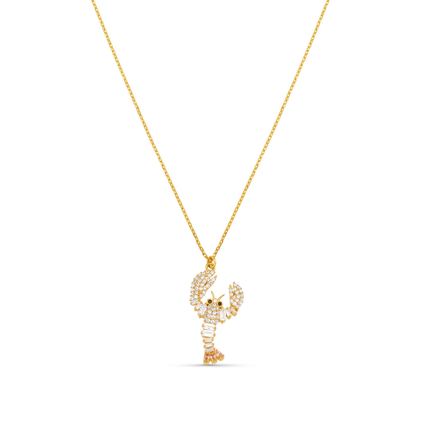 Add a touch of seaside glamour to your jewellery collection with this Embellished Lobster Charm Necklace from ORELIA. Featuring a finely crafted lobster charm adorned with shimmering crystals adding extra dimension to it's fun filled character. This piece is playful and adds a lighthearted, seaside touch to any ensemble.